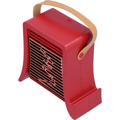 Tragbarer LED-Luftbefeuchter-Ventilator mit USB-Ladefunktion für Wohn- und Esszimmer (Rot) (1/5)