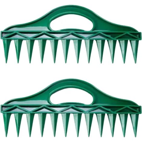 (2 pièces) Semoir manuel 26 cm à 12 trous avec gabarit de plantation et creuse-trou efficace pour le semis de légumes et de fleurs (1/4)
