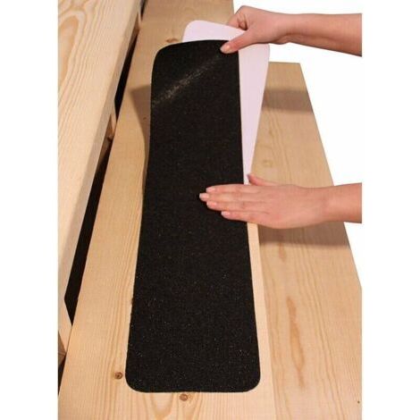 Lot de 10 bandes antidérapantes pour marches escalier 15,2 x 76,2 cm (1/5)