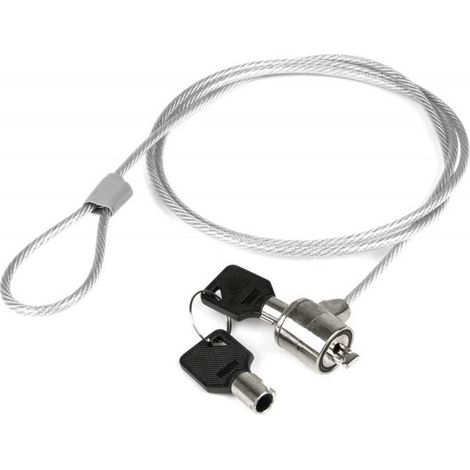 Câble antivol - 110 cm - Acier - 2 clés - Verrouillage à clé