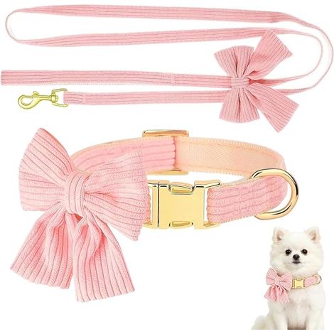 Collier Chiot Doux et Confortable Collier Chien Rose 28-44CM (1/3)