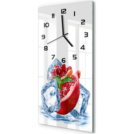 Horloge Murale Rectangulaire Verticale Cadeau Original Design Moderne Grenade de glace 30x60 cm (1/5)