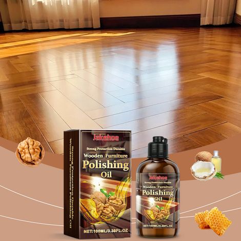 Holzmöbel-Polieröl – Reinigend, Pflegend, Glänzend, Schützend, Feuchtigkeitsspendend und sanft polierend – 100 ml -- DE (1/5)