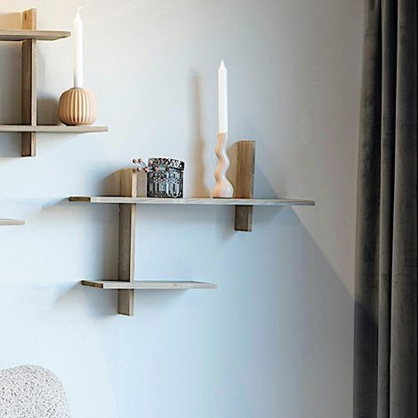 Etagère murale déstructurée en bois 66 cm TALLINN (1/4)