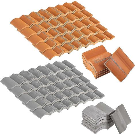 Lot de 200 tuiles miniatures pour toiture de jardin ou d'aménagement paysager (1/5)