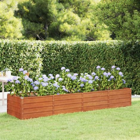Lit surélevé de jardin,Jardinière,Pot de Fleurs rouillé 320x80x45 cm acier corten XZZZ437519 (1/5)
