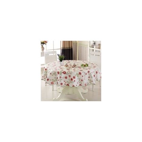 1 nappe imprimée - Années heureuses - Nappe ronde de 152 cm de diamètre (1/5)