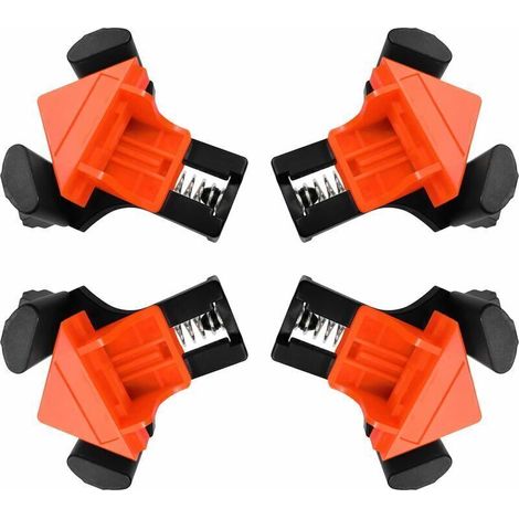 Presses D'angles Menuiserie, 90 ° Serre Joint Angle,Serre Joint Angle,Clip De Cadre Fixateur à Angle Droit Pour Le Travail Du Bois,Pour Le Travail Du Bois, Le Cadre Photo Bricolage,Outils à Main 4pcs (1/5)