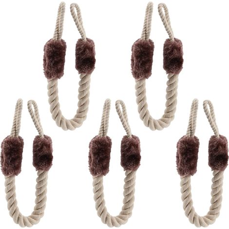 Sollbry Lot de 5 Cordons de Porte Anti-Pincement-60cm-Coton PolyesterBlanc,Protège doigts,Animaux protégés,Comble l'interstice,adapte aux battants intérieurs (1/5)
