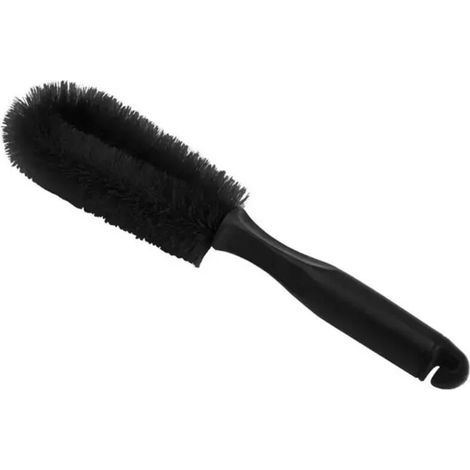 Brosse de roue de voiture Brosses de nettoyage de pneus Outils de nettoyage de jantes de voiture Nettoyant Duster Poignée Roues de camion de moto Brosse de détail de voiture Noir (1/3)