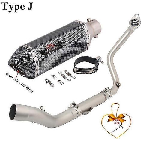 Sistema De Escape Completo Para Motocicleta Zontes, Tubo De Enlace Delantero Modificado, Silenciador Db Killer, Gk350, Gk350r, Gk 350, X S T( Type J) (1/5)