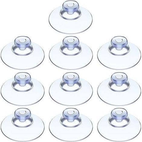 Lot de 100 ventouses, ventouses pour table en verre, mini ventouses, ventouses transparentes, petites ventouses, pour diverses surfaces lisses, verre, etc. (1/5)