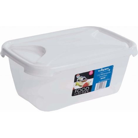 Boîte de rangement blanche pour l'organisation de la maison, dans la cuisine et sur le plan de travail, idéale pour le stockage quotidien des ingrédients.-AquaForge (1/4)