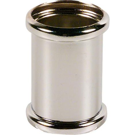 Double manchon BG Laiton chrome 32 x 32 mm, avec 2 joints toriques
