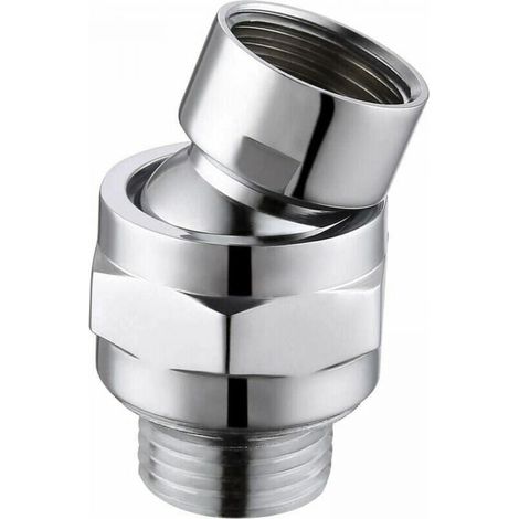 Connect to Shower Arm Universal Adjustable Brass Swivel Ball Head Shower Connector G1/2 Chrome (1/5)