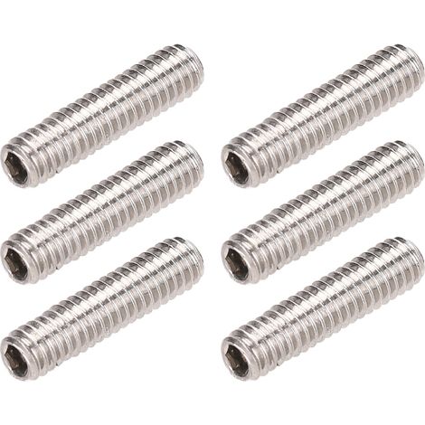 Lot de 50 vis sans tete A2-70 acier inoxydable din 916 boulonnerie fixation mecanique auto meuble M2.5x10 (1/5)