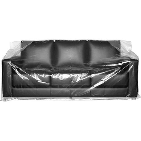 Housse de déménagement anti-poussière pour canapé et cartons - Plastique transparent et inodore - 4 mil d'épaisseur (1/5)