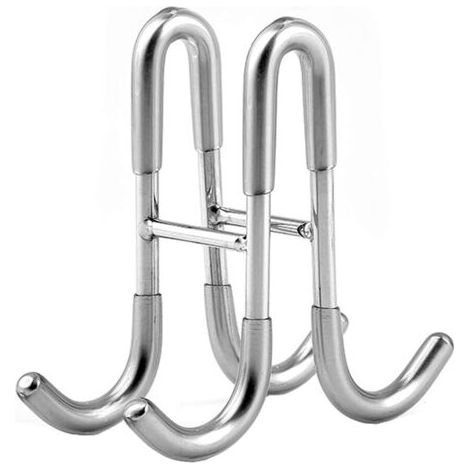 Support suspendu pour salle de bain, 11x12x5 cm, acier inoxydable, argent (1/5)