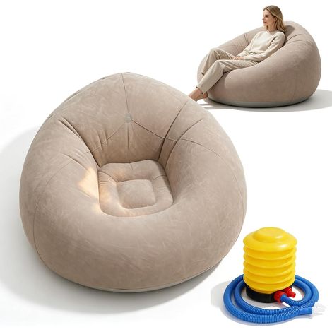 Pouf gonflable avec pompe à air, canapé de plage, étanche, pour voyage, camping, piscine, plage (1/5)
