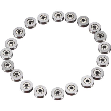 20 Stück V623ZZ V-Nut-Kugellagerrollen für Schienen-Linearantriebssysteme 3x12x4mm (1/5)
