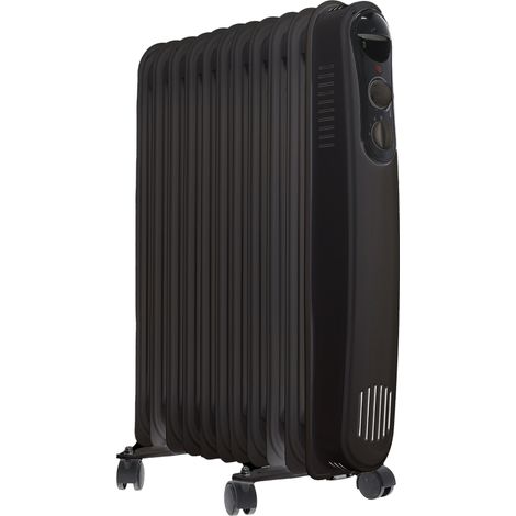 Radiador aceite 11 elementos 2500w negro