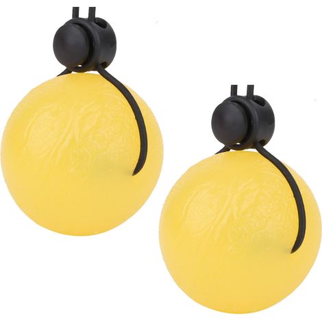 Set mit 2 Silikon-Massagebällen zur Regeneration und Druckentlastung des Handgelenks – Gelb, 15 Grad (1/5)