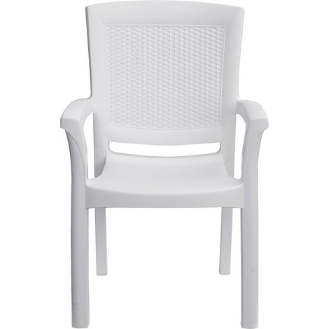 Maxi Rattan Sessel Weiß