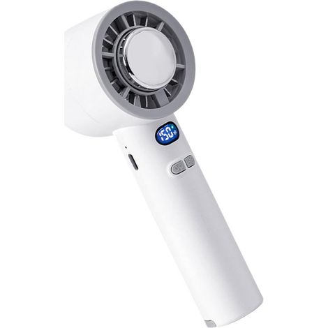 Ventilatore portatile ricaricabile,Ventilatore di raffreddamento portatile,6,5 x 2,17 x 2,17 pollici,velocità regolabile,bianco (1/5)