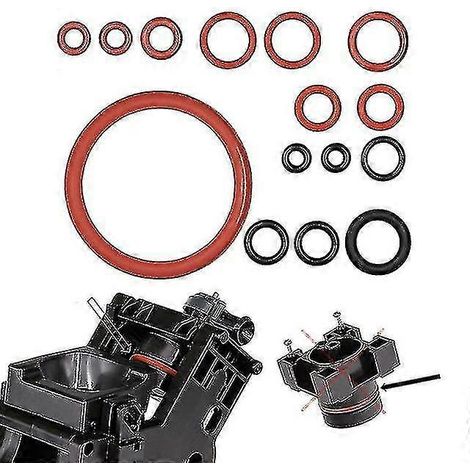 15 Stück Silikon-O-Ring-Dichtung für Saeco Gaggia Kaffeevollautomaten, Dichtungs-O-Ring für Kaffeemaschinen-Düsenanschluss (1/4)