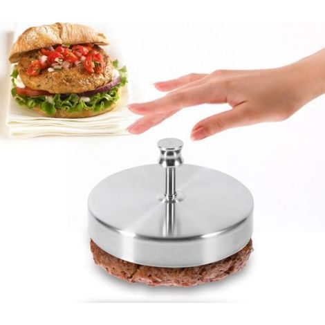 Moule Presse À Hamburger - Acier Inoxydable - Diamètre 9,5 cm Hauteur 2 cm - Pour Galettes De Viande Bœuf Poulet Porc - 1 Pièce