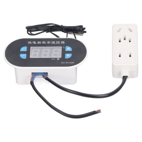 Contrôleur de température numérique LED, Thermostat de refroidissement et de chauffage, interrupteur de commande avec sonde étanche, 110 à 220V (1/4)