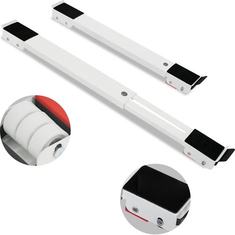 (Blanc) Support Machine A Laver Réglable, Capacité De Charge De 300 Kg, Socle Lave Linge Avec Base En Caoutchouc Antidérapant Absorbant Les Chocs
