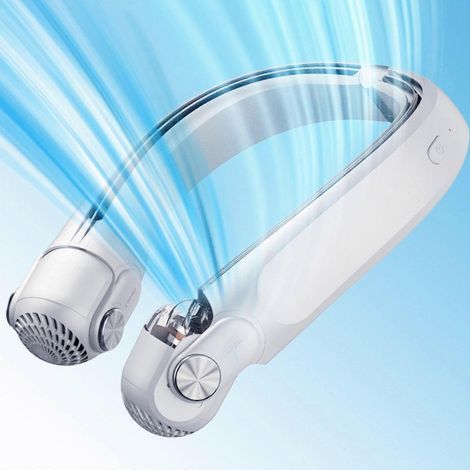HONORNIC - Ventilateur de cou portable, ventilateur de cou sans pales, ventilateur personnel rechargeable à porter, ventilateur de cou suspendu par USB (1/5)