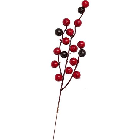 Rameaux Artificiels - Baies Rouges En Mousse - Pour Décoration De Sapin De Noël Couronne Et Centre De Table - 1 Pièce (1/5)
