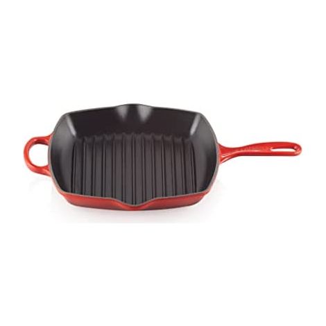 Le Creuset Bistecchiera Skillet Quadrata Evolution in Ghisa Vetrificata 26cm Ciliegia (1/5)