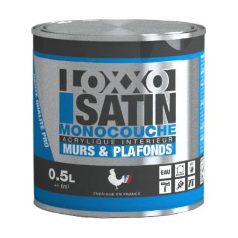 Acrylfarbe Satin Einzelschicht Wände & Decken 0,5 l - Loxxo