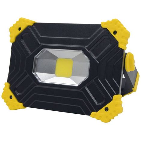 [NEUWERTIG] B-Ware Heitronic Akku LED Flutlichtstrahler 20W 2000lm Dimmbar IP54 Schwarz/Gelb (1/2)