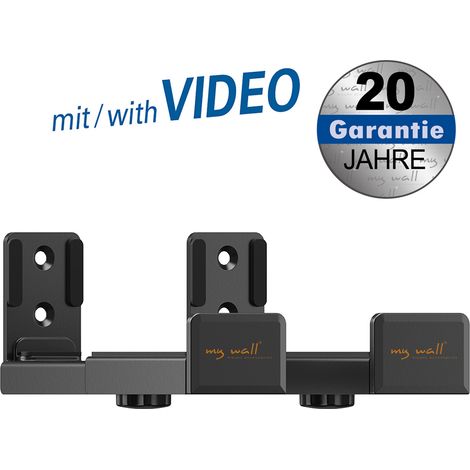 myWall Soporte de pared para barra de sonido HZ30L, universal, soporte de pared con una profundidad de 8,9-15,5 cm, soporte de pared para altavoces con almohadillas antideslizantes EVA, soporte de par