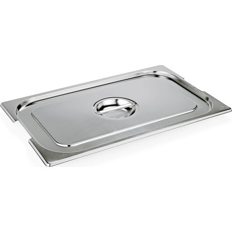 Couvercle inox GN 1/1 avec encoche poignée GN CORE - Was Germany