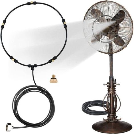 Kit de brumisation d'extérieur,brumisateur d'eau pour rafraîchir l'extérieur,ligne de brumisation adapté tout ventilateur extérieur (1/5)