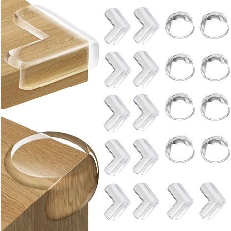 20 PCS Coin de Table Protection Bebe Protection Protege Coin de Table Bebe Meuble Bébé Protection Angle de Table avec Une Super Colle Améliorée, pour Securite Enfant Sécurité Domestique (1/5)