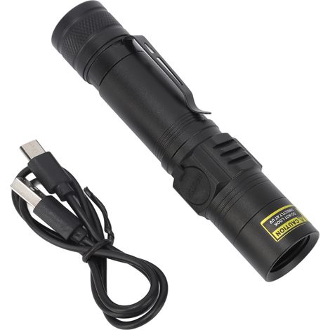 Lampe de poche à lumière noire UV LED, 365nm, Rechargeable, économie d'énergie, détecteur de lumière noire Portable pour trouver des Scorpions (1/5)