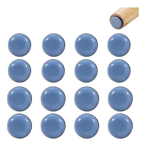 16 Patins Auto-Adhésifs pour Meubles, 8 x 22 mm et 8 x 25 mm PTFE pour Meubles Lourds, Protection des Pieds de Table et Sols Lisses Parquet Carrelage, Réduction du Bruit (1/5)