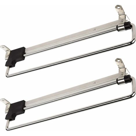 Porte-vêtements coulissant rétractable (300 mm) — Capacité de charge de 12 kg, Lot de 2