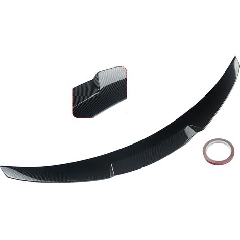 Spoiler, realizzato in plastica ABS, progettato per modelli coupé di lusso, con effetto fibra di carbonio. (1/2)