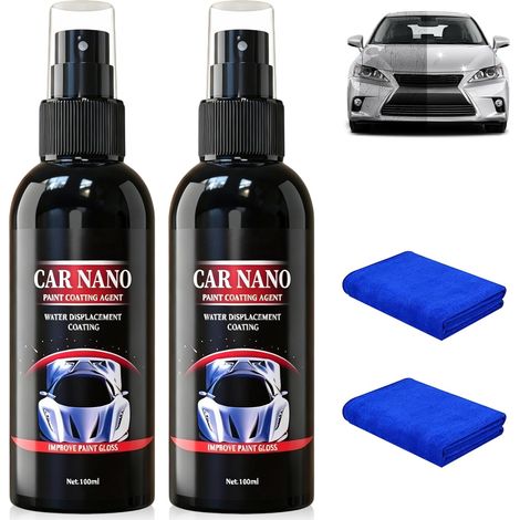 Pack of 2 Car Spray Scratch Remover, Nano Scratch Remover Car, Quick Effect Coating Agent, Car Coating Sprays for Shine & Protection, Remove All Scratches (1/5)