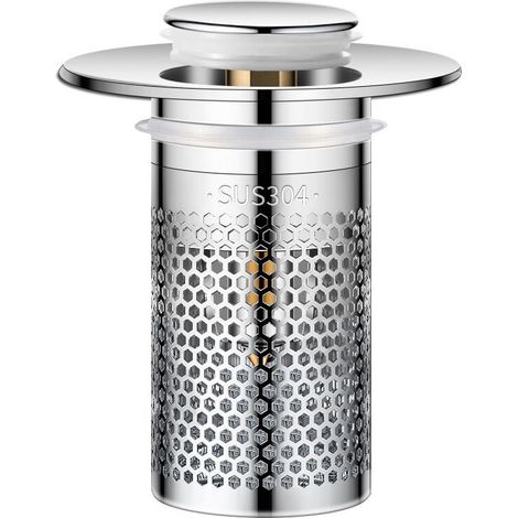 filtre de vidange de sol en acier inoxydable, bouchon d'armoire Pop-up, bouchon de lavabo Anti-odeur, attrape-cheveux, filtre d'évier de douche