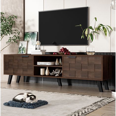 TV Möbel Sideboard 160 cm Holz mit Türen Fächer OKMYHOME (1/5)