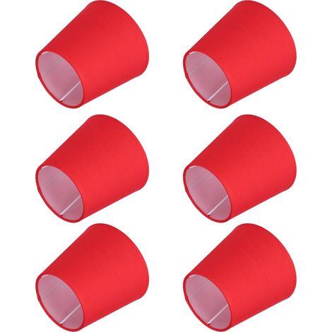Abat-jour moderne en tissu, 6 pièces, film intérieur artistique, pour suspension et applique, douille E14. (1/5)