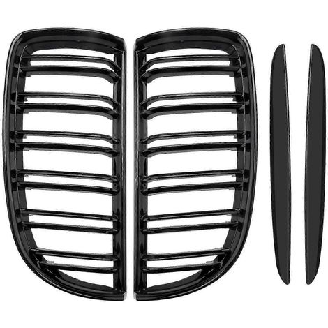 Calandre avant compatible BMW E90 323i 328i 335i 330i 2005-2008 (noir brillant) (1/5)